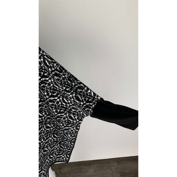 Joseph Ribkoff Womens Black Open Front Cardigan Sweater Sleeve Size 12 White - Picture 6 of 9